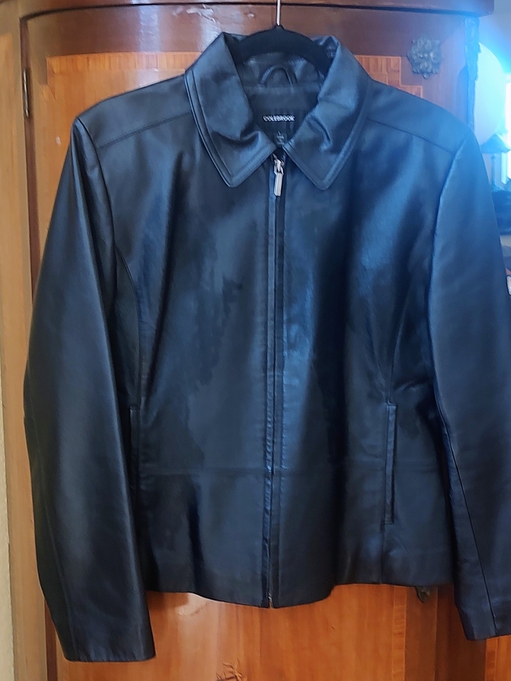 Collection B Black Leather Zip Jacket